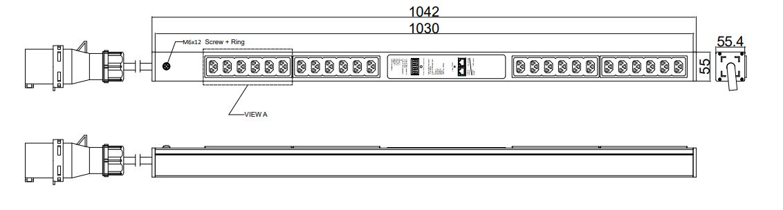 PIML-V-36-24IEX IPDU Per Inlet Monitored Light Metered Intelligent Power Distribution with remote internet access for information per inlet. (No SNMP Controller)