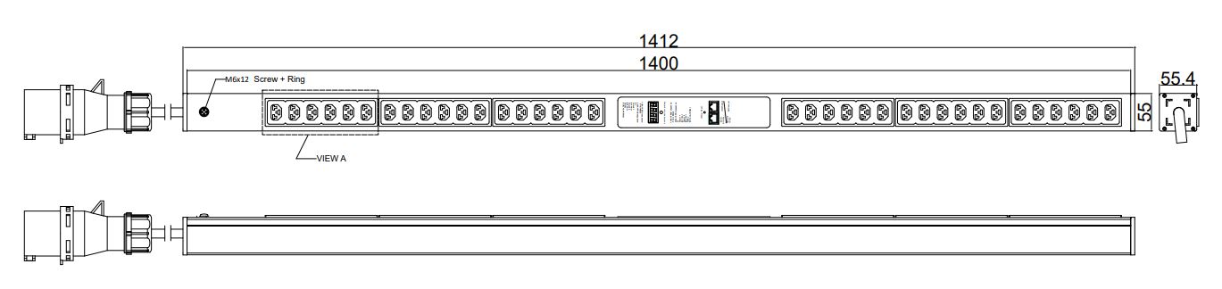 PIML-V-36-36IEX IPDU Per Inlet Monitored Light Metered Intelligent Power Distribution with remote internet access for information per inlet. (No SNMP Controller)